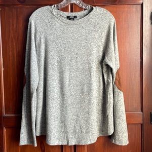 FOREVER 21 MARLED ELBOW PATCH SWEATER